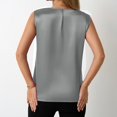 thumbnail image 5 of RMGVDSD Women's Silk Satin Tank Tops V Neck Dressy Casual Sleeveless Camisole Blouses Summer Business Work Shirts Solid Color Fashion Top Vacation Blouses, 5 of 8
