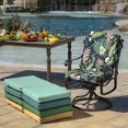 thumbnail image 5 of ARDEN Outdoor Dining Chair Cushion 20 x 20, Simone Blue Tropical, 5 of 12