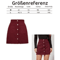thumbnail image 4 of Corduroy Mini Skirts High Waist A-Line Burgundy Red, 4 of 4