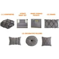 thumbnail image 4 of All Season 10-PIECE Bed in a Bag Infinity Collection Comforter Set Wrinkle Resistant Silky-Soft Includes Bed Sheet Set, Full/Queen, Gray, 4 of 5