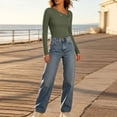 thumbnail image 5 of yillto Womens Ribbed Top Lightweight Sweaters Fashion Slim Long Sleeve Dressy Casual Pullover Tops, 5 of 7