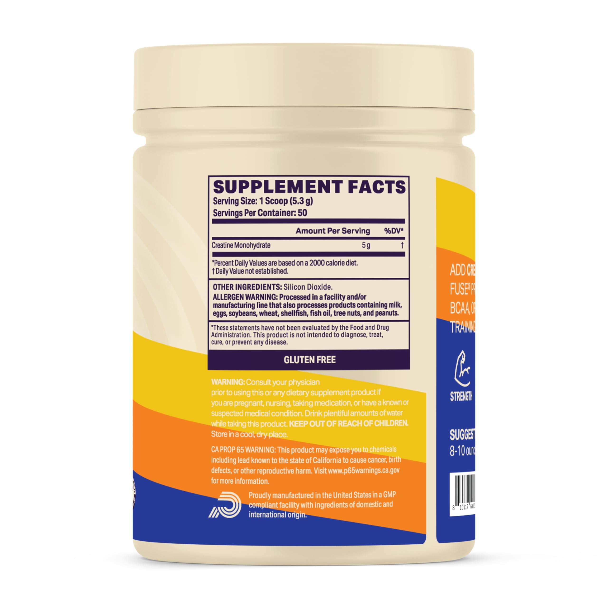 Podium Nutrition, Solos | Creatine Monohydrate, 50 Servings, Unflavored, Boost Athletic Performance