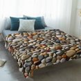 thumbnail image 4 of Colorful Stones Blanket Soft Cozy Warm Throw Blanket for Couch, Plush Fuzzy Flannel Fleece Blankets for Sofa, Farmhouse Stones Modern Art Bed Blankets Lightweight Gifts for Women, 50"x60", 4 of 9