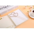thumbnail image 4 of LOVENJOY - Decoraci&oacute;n para tarta de boda con corazones dobles en caja de regalo, oro rosa, diamantes de imitaci&oacute;n de vidrio, 4 of 6