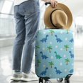 thumbnail image 2 of Light Blue Dinosaurs Palms Eggs Pattern Luggage Cover Fashion Suitcase Cover Baggage Covers Fit 25-28 Inch Luggage (Go Travel), 2 of 5