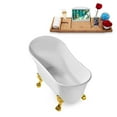 thumbnail image 3 of 55" Streamline N346GLD-IN-ORB Clawfoot Tub and Tray With Internal Drain, 3 of 8