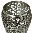 thumbnail image 2 of Bergamo Art 34" Decorative Handmade Aluminum Hollow-out Flower Vase in Nickel, 2 of 4
