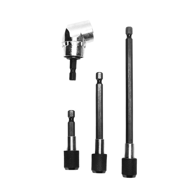 Drills Bits Adapter, 1/4in Hex Shank 4Pcs Chrome Vanadium Steel Drill Bit Extension Various Sizes For Replacement ANGGREK Otros