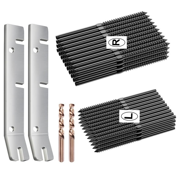 BLIKA 80 Pack T316 Stainless Steel Black Right&Left Handed Thread Swage Lag Screws for Wood Posts of 1/8" Deck Cable Railing Kit, Wire Railing Kit for Decks with Wrench, DIY Wood