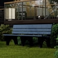 thumbnail image 3 of Wildridge Heritage 6' Park Bench, Patriot Blue and Black - Outdoor All-Weather HDPE Furniture, 3 of 4