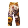 thumbnail image 3 of Vsdgher Cute Cat Sunflower Print Mens Pajama Pants Sleep & Lounge Pants, PJ Bottoms With elastic waistb and Pockets, 3 of 5