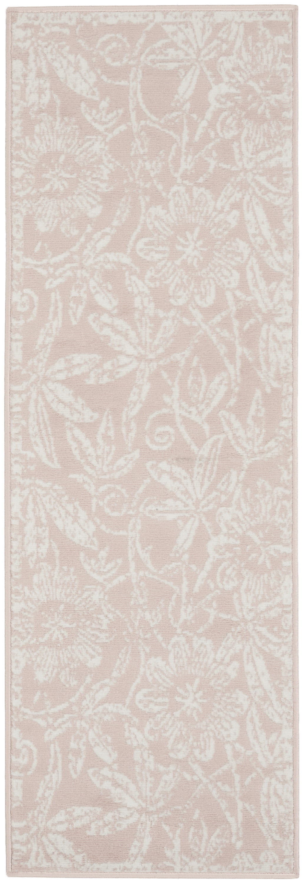 Nourison Whimsicle Botanical Bohemian Pink 2' x 8' Area Rug, (8' Runner)