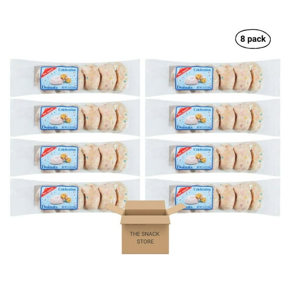 The Snack Store Bundle Bon Appetit Celebration Donuts, Pack of 8 (3.5 oz)