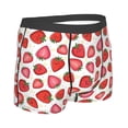 thumbnail image 2 of KLL Hand Drawn Strawberry Men's Cotton Boxer Briefs Underwear-Small, 2 of 8