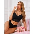 thumbnail image 5 of DARING DIVA Women's V Neck Wireless Adjustable Spaghetti Straps Padded Bras Small Black, 5 of 6