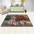 thumbnail image 2 of Dreamtimes Fall Cute Dog Area Rug 72x48in Autumn Pumpkin Flower Non-Slip Floor Carpet Comfort Floor Mats Decor for Indoor Living Dining Room and Bedroom Area, 2 of 7