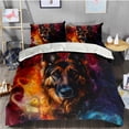 thumbnail image 2 of 3 Pieces Duvet Cover Set German Shepherd Dog 3D Print Bedding 1 Duvet Cover 2 Pillowcases Natural Animals Comforter Sets Soft Breathable for Boys Girls Children ujF37A, 2 of 5