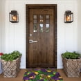 thumbnail image 6 of Haiem Mardi Gras7 Front Door Mat Indoor Outdoor Entrance, Waterproof All-Season, All-Weather Doormat, Durable Flannel Fabric, Fade Resistant, Low Profile, 16x24in, 6 of 9