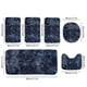 thumbnail image 3 of Juego de alfombrillas para baño, 6 piezas, absorción de agua suave, antideslizante, grueso, lavable, fácil de secar, teñido, esponjoso, pelo largo, azul oscuro, 3 of 7