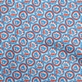 thumbnail image 1 of oneOone Cotton Jersey Royal Blue Fabric Asian Block Sewing Fabric By The Yard Printed Diy Clothing Sewing Supplies 58 Inch Wide, 1 of 4