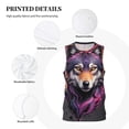 thumbnail image 3 of Honeii Colorful Wolf Head A print basktball shirt for men and women, Unisex basketball jersey for Theme party-Medium, 3 of 6
