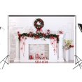 thumbnail image 1 of YUSDECOR 7x5ft Christmas Theme Christmas Fireplace Photography Backdrop Photo Backdrops Background Studio Props, 1 of 3