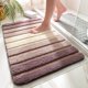 thumbnail image 3 of Alfombrilla de baño antideslizante, extra suave, lavable a máquina, absorbente de agua, ideal para baño, cocina, entrada, inodoro, 50 x 80 cm, gris, 3 of 5