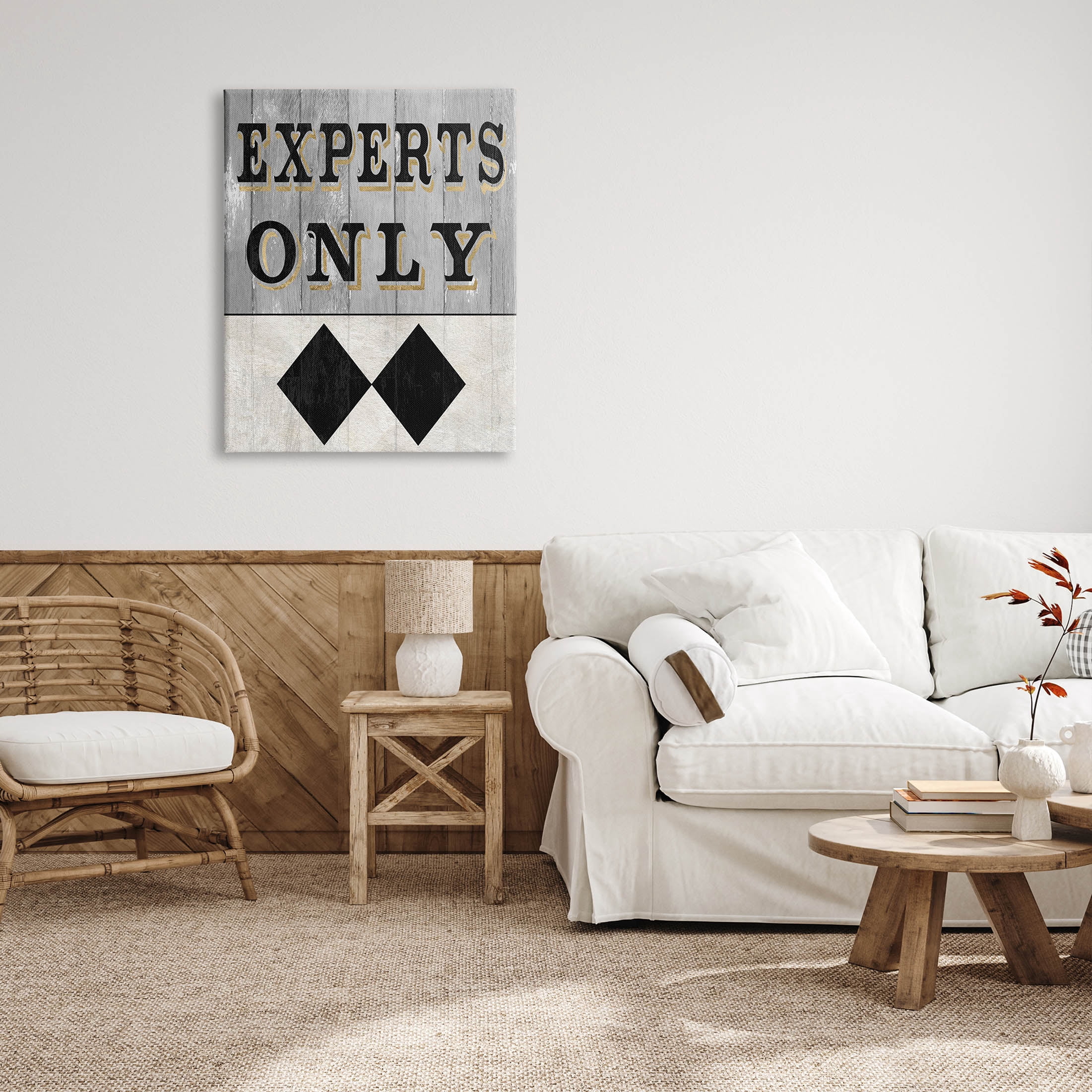 Stupell Industries Experts Only Ski Black Diamond Graphic Art Gallery Wrapped Canvas Print Wall Art, Design by Livi Finn