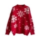 thumbnail image 4 of Suéter grueso de Otoño/Invierno con Estampado de Navidad Gibobby Rojo M, 4 of 5