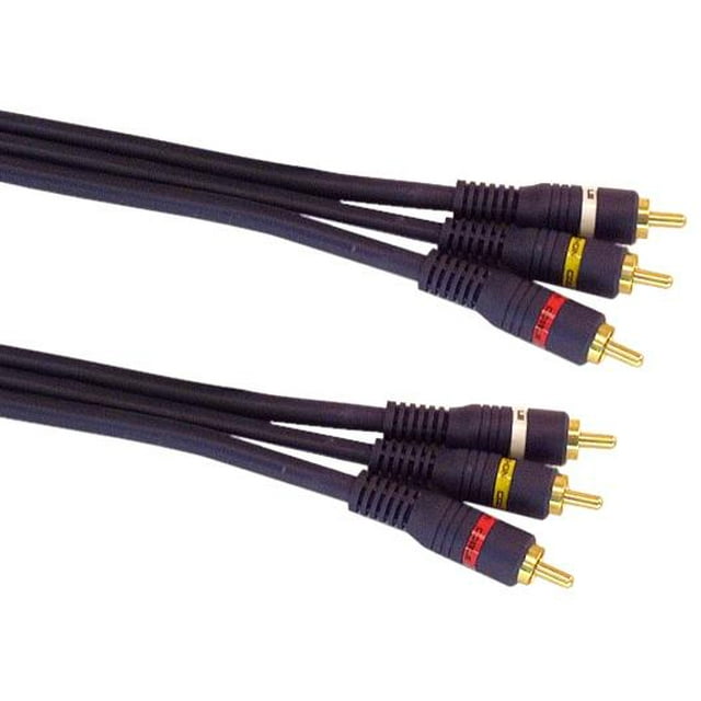 IEC M7393-12 3 RCA to 3 RCA Blue Python Cable for Hi Resolution Signals 12'
