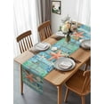 thumbnail image 4 of Burlap Table Runner 90 Inches Long, Orange Starfish Summer Ocean Non-Slip Kitchen Table Runners for Dining Room Everyday Use Party Table Decorations Farmhouse Retro Plank, 4 of 9
