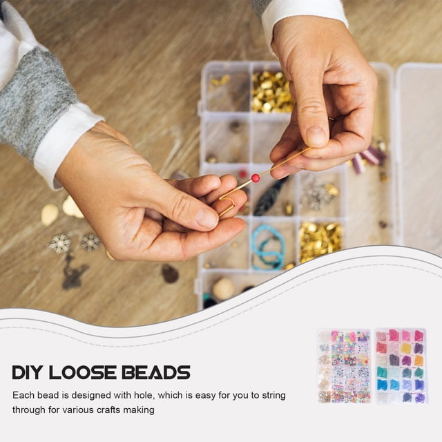 FONDOTIN 1Set DIY Jewelry Accessories Glass Beads Assorted Color for Bracelet Necklace Craft