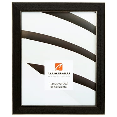 Craig Frames Shaker 286, 12x18 inch Picture Frame, Black Solid Wood