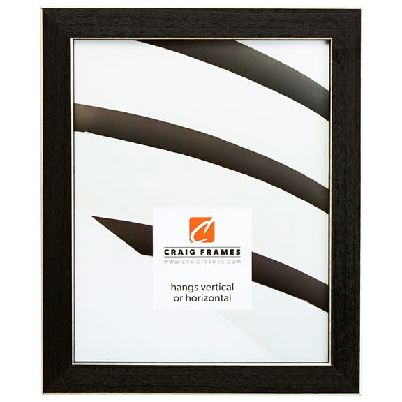 Craig Frames Shaker 286, 8x12 inch Picture Frame, Black Solid Wood