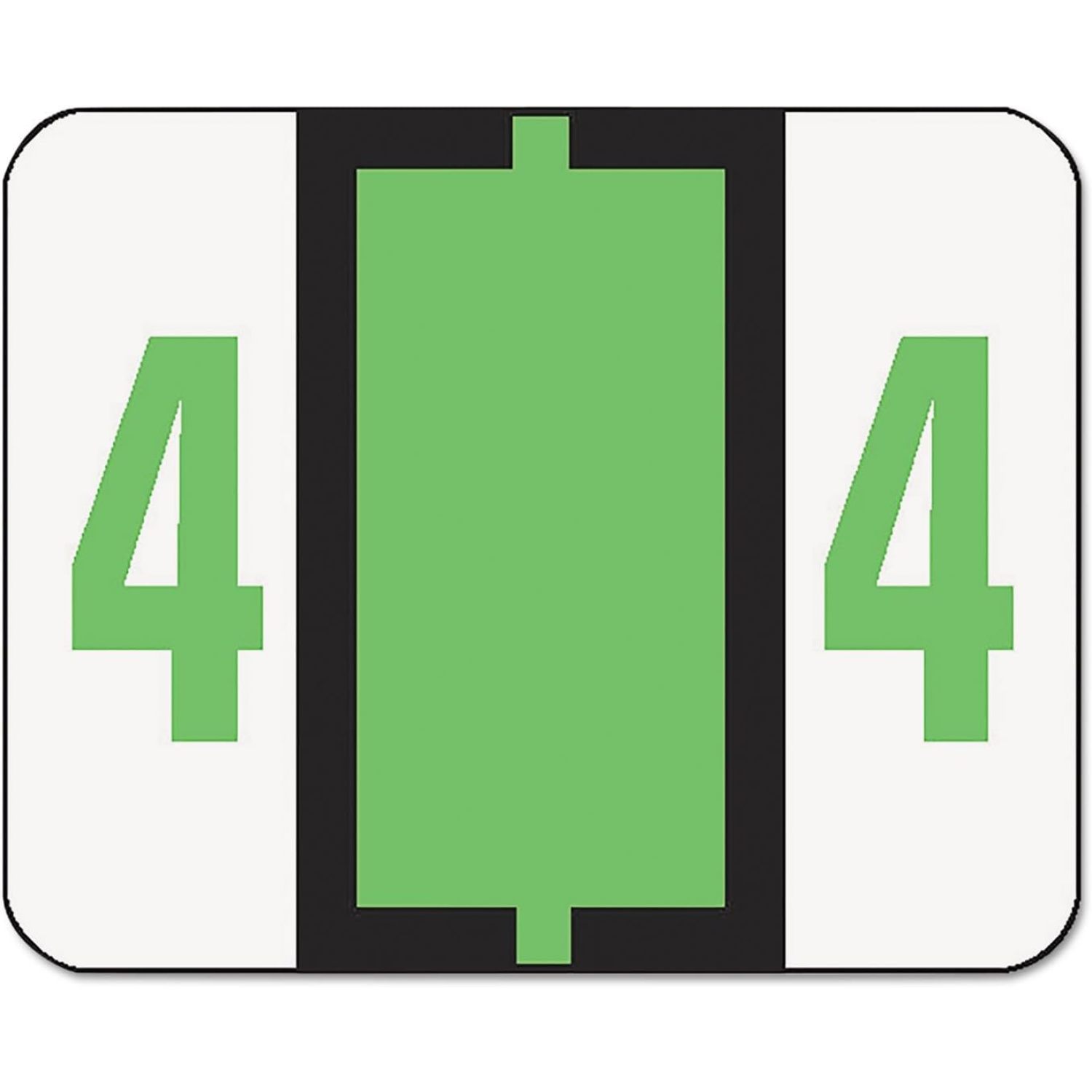 CYQUIO 67374 End Tab Labels, Printed Text 4, 11/4Inch X 1Inch