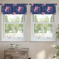 thumbnail image 2 of LALILO Kitchen Curtain Valance Pink Girl Seahorse And Starfish Rod Pocket Window Curtain 52"x 18" Set of 2, 2 of 5
