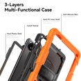 thumbnail image 6 of For Xiaomi Redmi Pad SE 8.7 inch 2024, 360 Rotating Shockproof Cover with Stand, Screen Protector, Shoulder Strap, Orange, 6 of 7