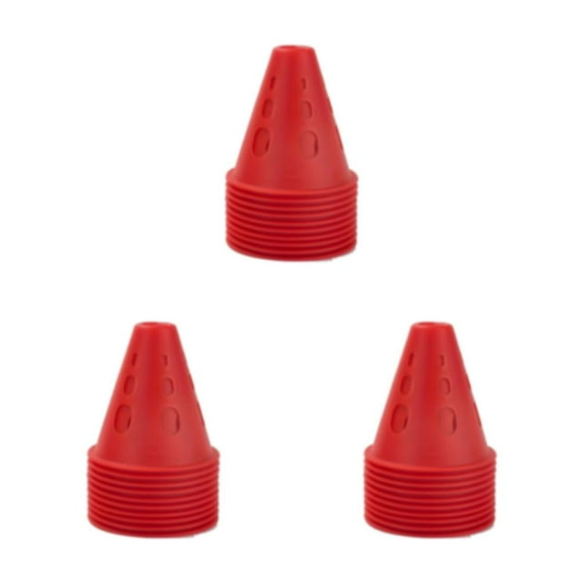 Transemion 10 Pcs Rapide à Installer et Facile à Ranger Pile de Patinage à Roulettes Coupe-Vent Rouge 3 Ensembles