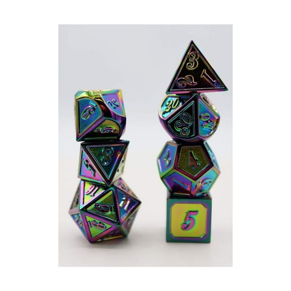 Foam Brain Games Poly Set - Embossed Burnt Opal (7) New