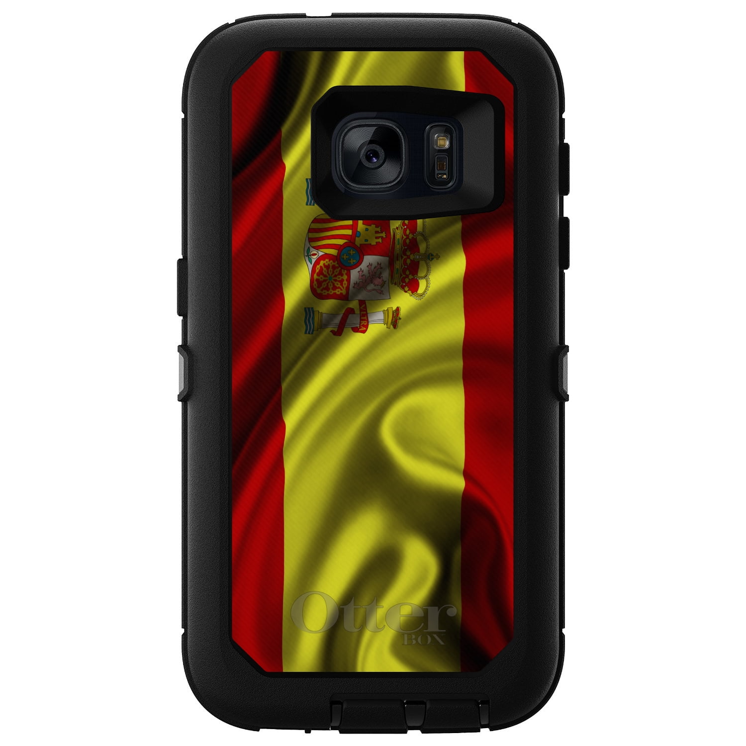 DistinctInk Custom Black OtterBox Defender Series Case for Samsung Galaxy S7...