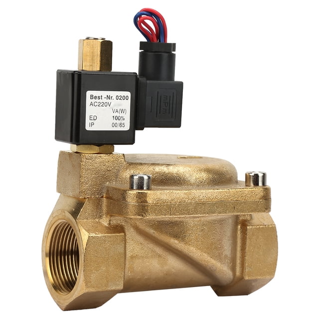Válvula solenoide de agua, G1-1/4"Válvula solenoide eléctrica de latón normalmente abierta Válvula solenoide Integración perfecta
