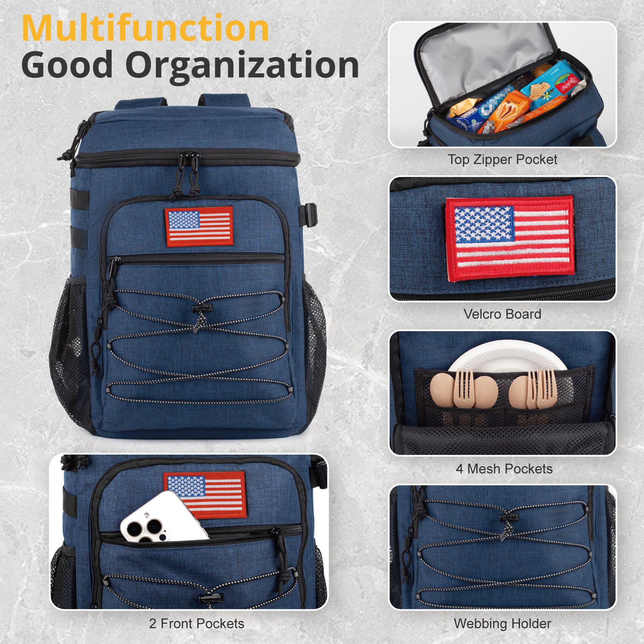 Backpack Cooler for Men, 25L Cooler Backpack Insulated LeakProof, Heavy Duty Lunch Bag