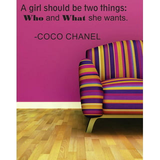 A girl should be Coco Chanel WALL ART STICKER ROOM DECAL MURAL decor quote
