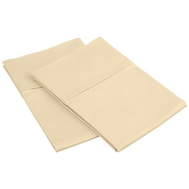 Impressions CO-450SDPC SLSD 450 Standard Pillowcase Set, Supima Cotton Solid - Sand