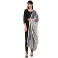 thumbnail image 5 of eloria Women's Neck Wrap Designer Solid Art Silk Dupatta Indian Long Stole, 5 of 5