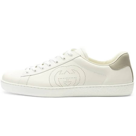Gucci Men's White Ace Sneaker With Interlocking G, Brand Size 5 ( US Size 5.5 )