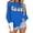 Blue, variant on Halloween for Women Goose Graphic Halloween Sweatshirt Ghost Long Sleeve Shirts Graphic Tees Fall Spooky Pullover Tops Grey XXL