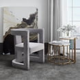thumbnail image 5 of Ada Grey Velvet Accent Chair, 5 of 7