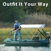 Sea Eagle StealthStalker STS10 Frameless Inflatable 101 Green Fishing Boat for 1-2 People, Lightweight, Transportable, Stowable- for Rivers, Lakes, Bays- Pro Solo Package