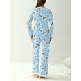 thumbnail image 3 of MINTREUS Women's Pajama Set Long Sleeve Sleepwear Ladies Soft Pjs Lounge Sets, 3 of 6